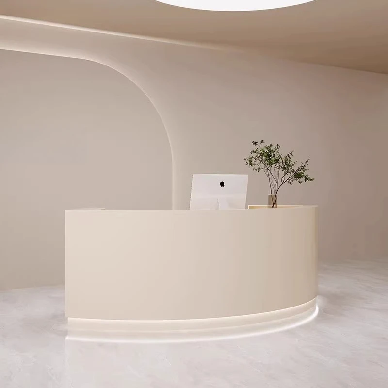 ديكور طبي مكاتب الاستقبال الحديثة الصالة الرياضية مكاتب الاستقبال الحديثة الصغيرة الجبهة الفاخرة متجر Rezeption Theke الأثاث #3