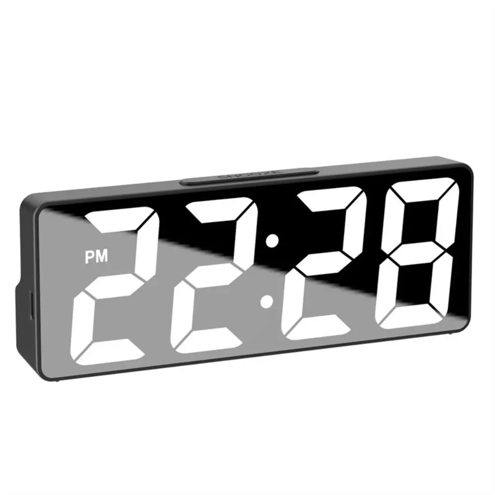 Portable Latest Digital Clock Bedroom Electronic LED Alarm Clock with Temperature Display Adjustable Brightness Desktop Clock