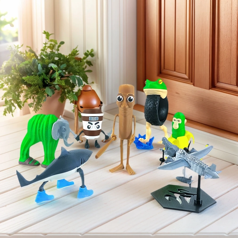 Tung Tung Tung Sahur Brainrot Stick Man Tralalelo Tralala Shimpanzini Bananini Anime Figure Peripheral Model Gifts Toys