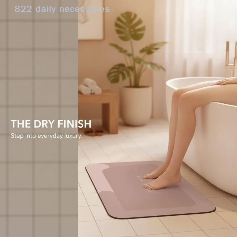 convenientBath Mat Super Absorbent Anti Slip Fast Drying Low Profile Floor Pad for Bathroom Shower Home Use