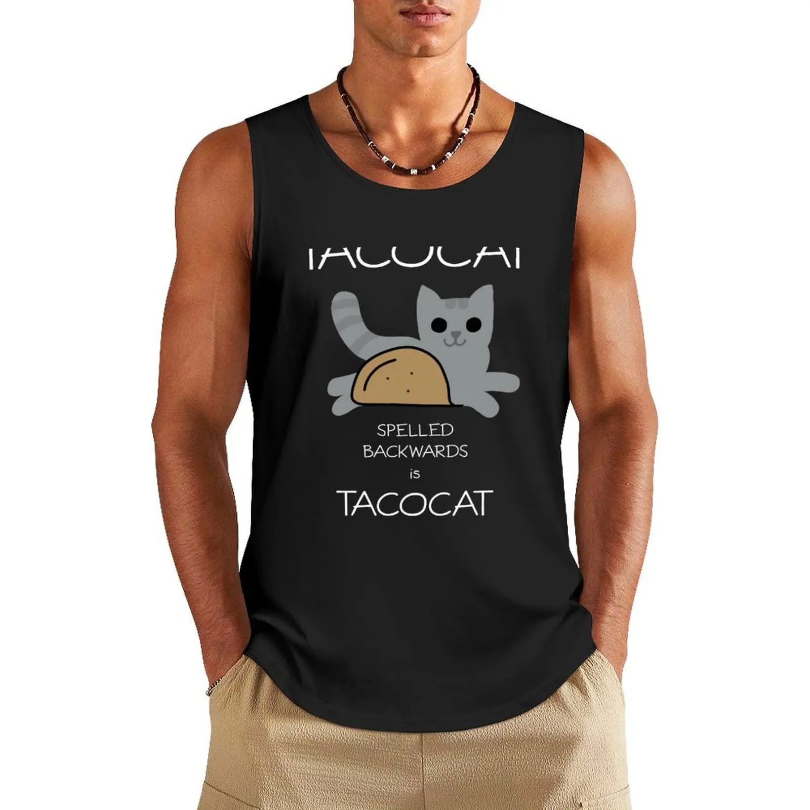 

Copy of The Monster's TACOCAT - For Black Tank Top Male vest Men's t shirt