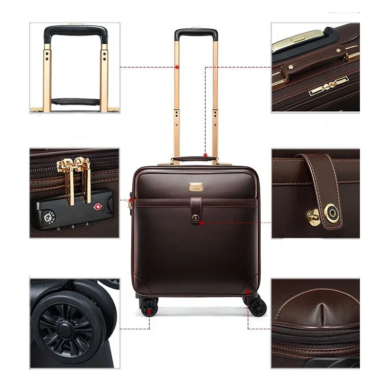 Wholesale Business Suitcases Package Trolley Cases Universal Wheel Men's Travel 20 Inch Boarding Code Boxes Bags Fashion Trunk