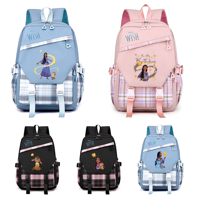 Disney Movie Wish Backpacks Kids Boys Girls School Bags Cartoon Bag Student College Bookbag Kindergarten Rucksack Women Mochilas