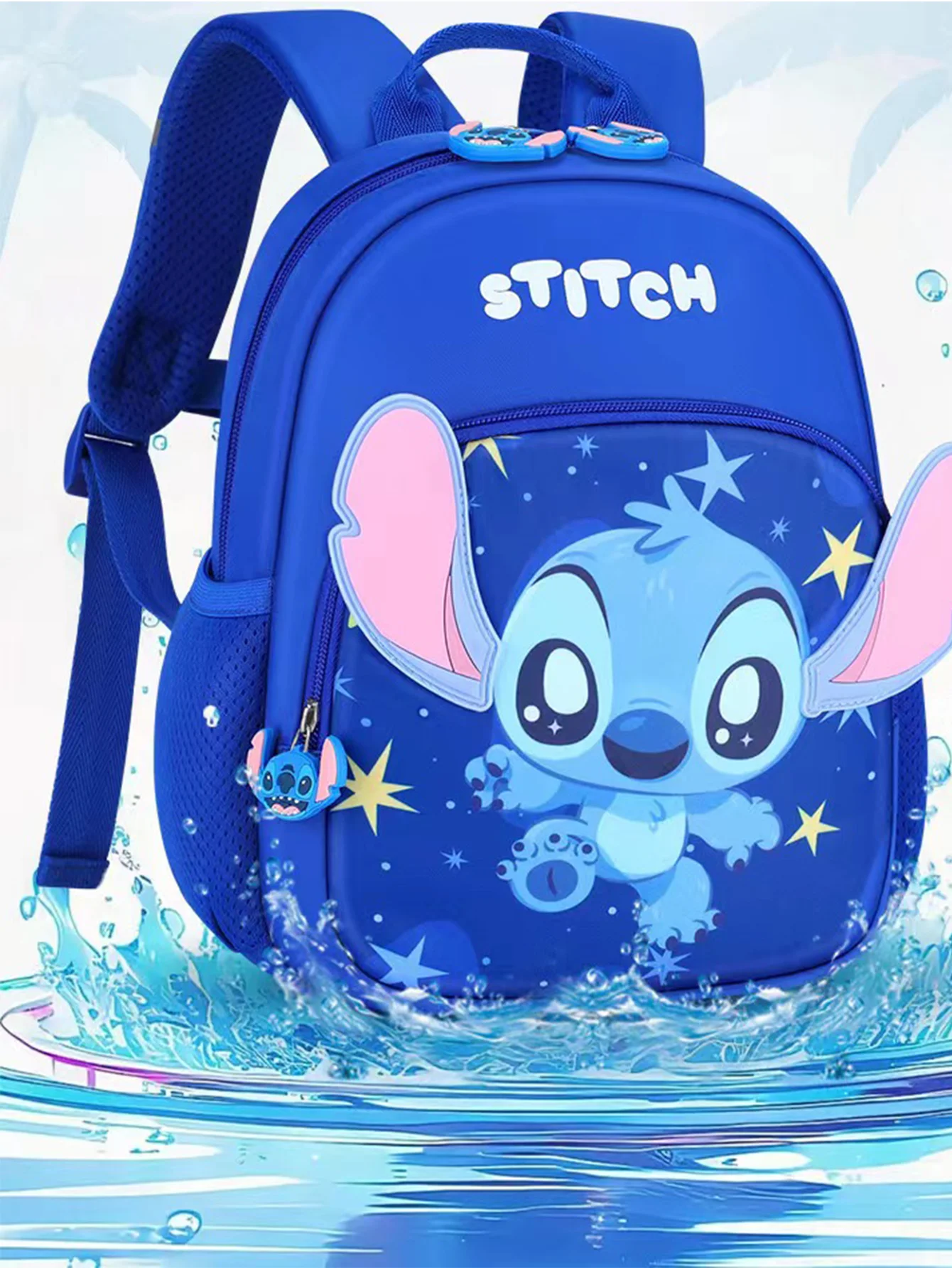 1PC Disney Officially Licensed Stitch Backpack Cute Cartoon Character Thanksgiving Thanksgiving Back to School Season Gift