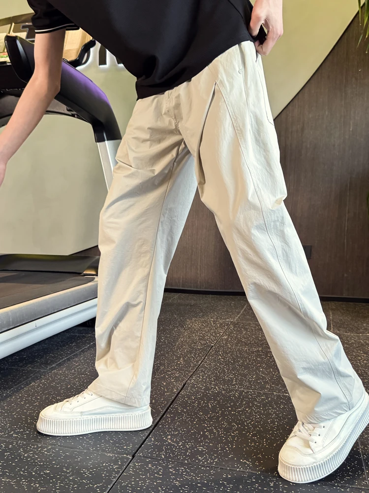 عارضة فضفاض واسعة الساق السراويل الرجال Faion مستقيم قطع السراويل العصرية سكين الرجال السراويل تنفس مريحة الصيف L... #1