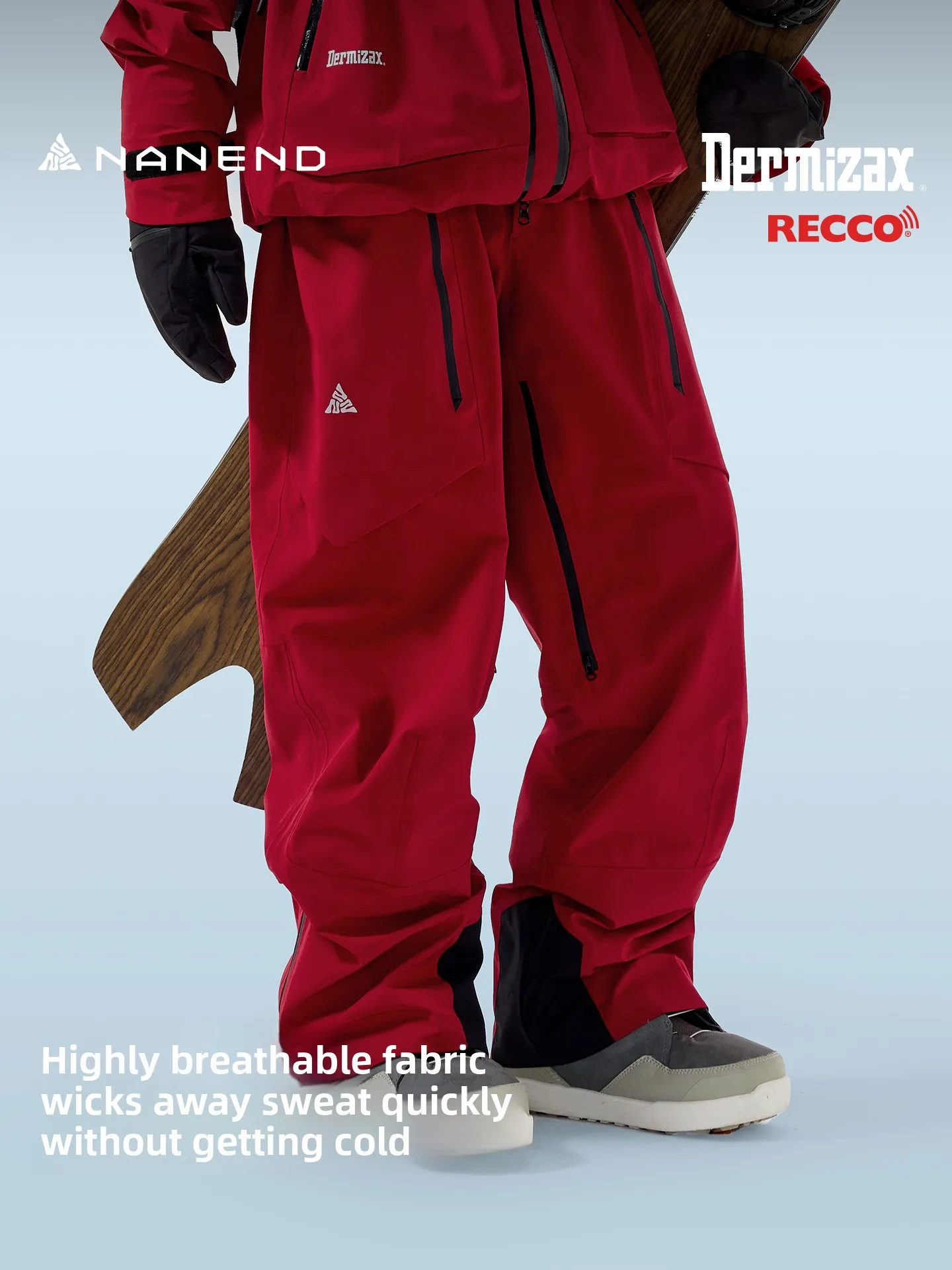 [Skyline PRO] Nanen 25 3L hard shell Toray Dermizax ski pants waterproof RECCO ski pants