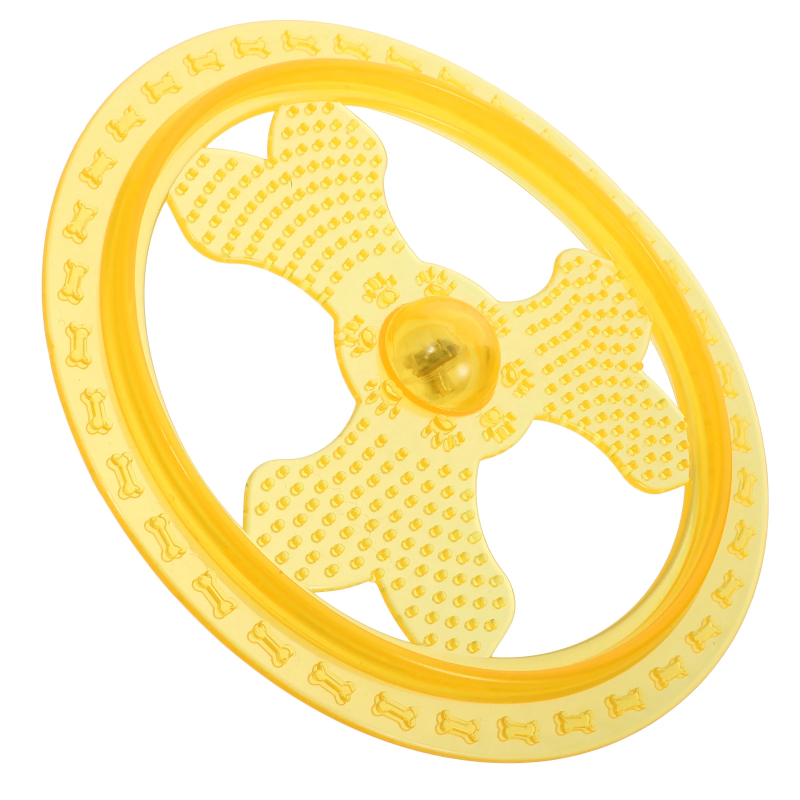 

Luminous Flying Saucer Dog Training Disc Bite Resistant Chew s for Interactive Fetch