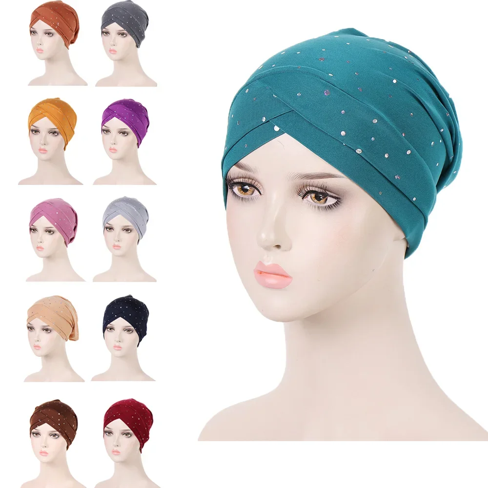 

Forehead Cross Muslim Turban for Women Islamic Inner Hijab Cap Islamic Underscarf Arab Wrap Head Scarves Hijab Turbante Mujer