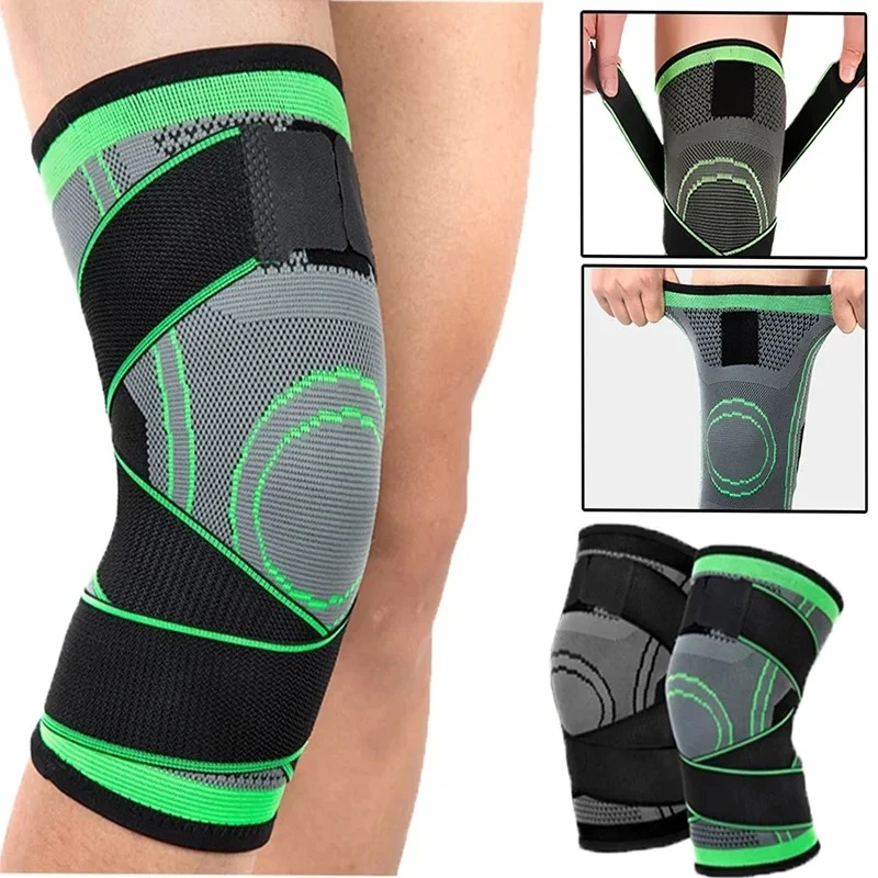 Knee Compressions Sleeve with Adjustable Straps Running Working Out and Sports Hiking Meniscus Tear Arthritis Joint Pain Relief