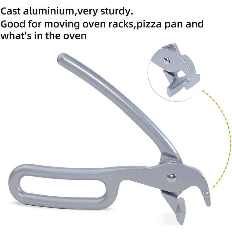 Pizza Pan Gripper Cast Aluminum Anti-Scald Baking Pan Gripper Bowl Pot Plate Pizza Oven Pliers Gripper Clamp Clip