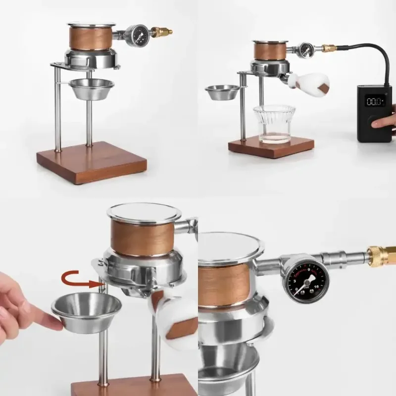 2025 Portable Manual Air Pump Espresso Maker, 16Bar Pressure Extractor for Home/Camping/Travel