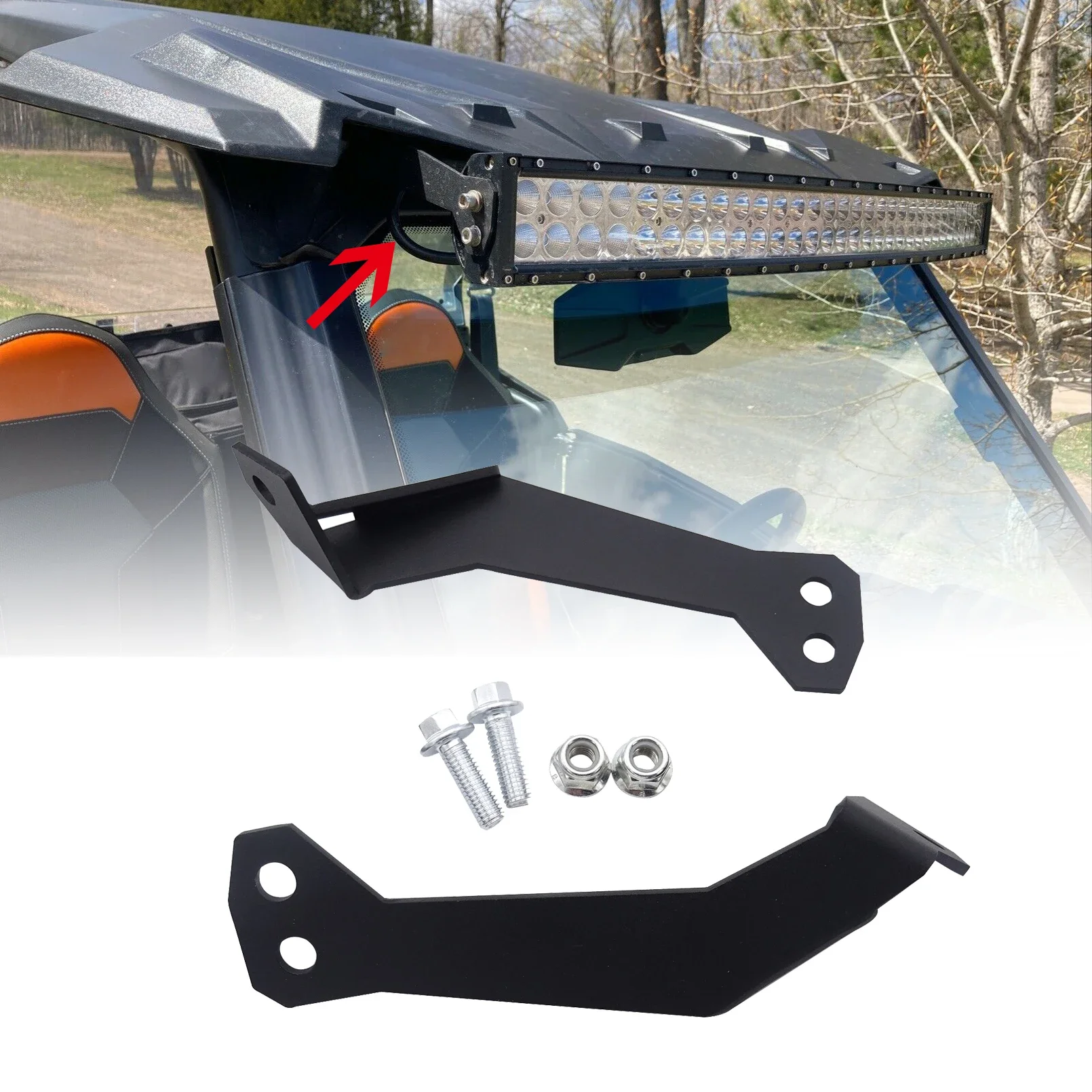 

UTV Roof 32" LED Light Bar Mounting Bracket for 2014-2023 RZR XP1000 / XP1000-4, Turbo, 900 RZR-S 1000 Accessories
