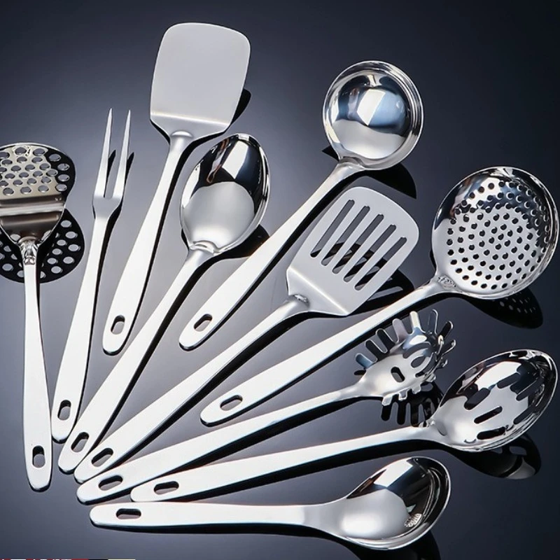 Spatulas Set Stainless Steel Silver Slotted Turner and Solid Turner BBQ Spatulas Cooking Utensils for Fish, Eggs, Pancakes