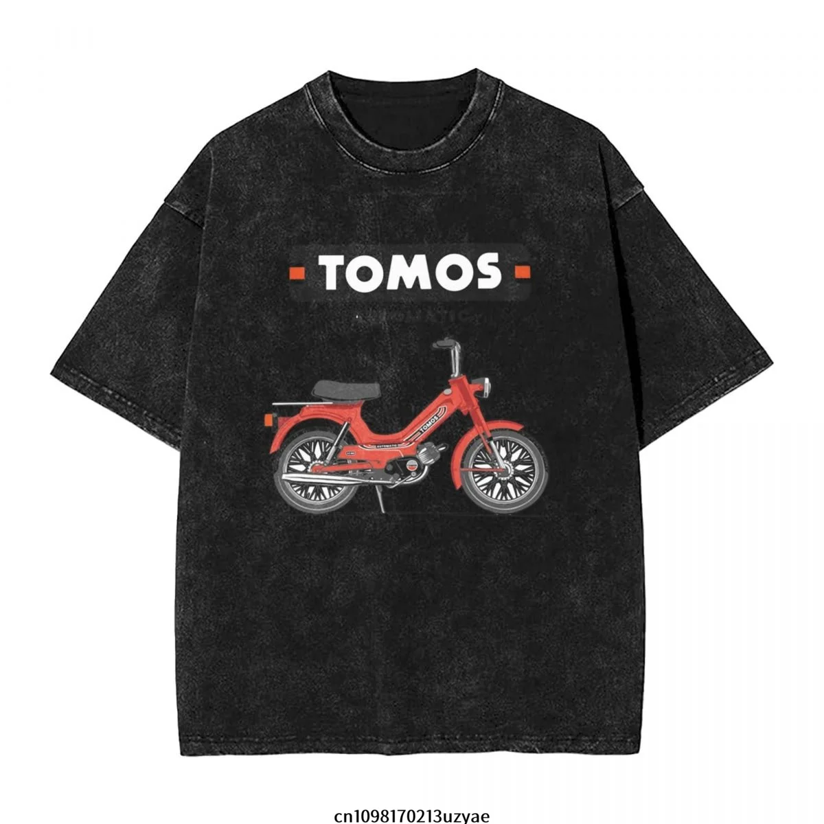 

Мужская винтажная хлопковая футболка Tomos Automatic с коротким рукавом, летняя футболка в стиле хип-хоп