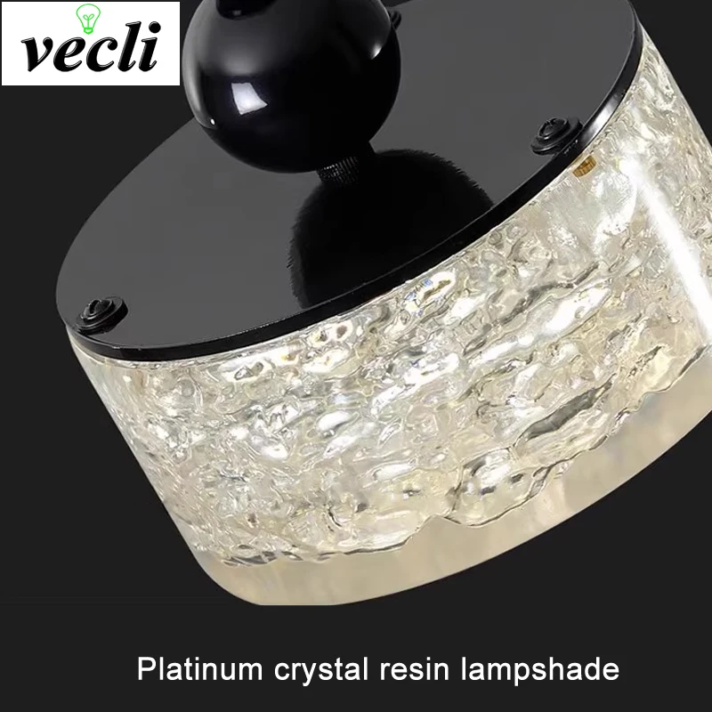 Italian Minimalist Adjustable Height Pendant Light Luxury Metal Frame Resin Artistic Sculpture for Bedroom Corridor Bar