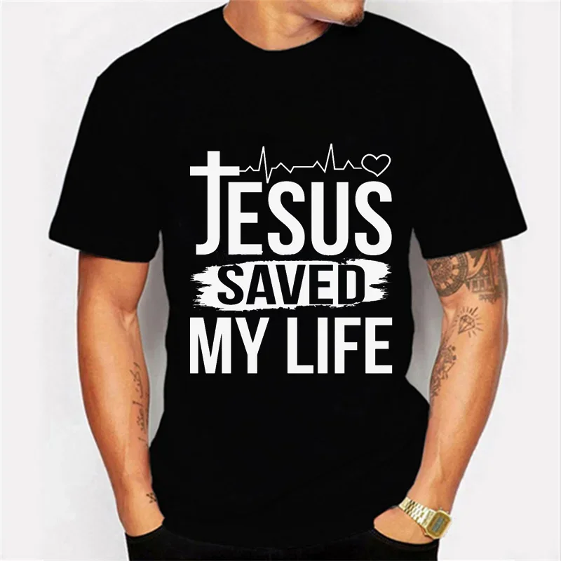 Jesus Save My Life Print Women Men T Shirt Short Sleeve O Neck Tshirt Luminous Ladies Tee Shirt Tops Oversized Clothes Camisetas