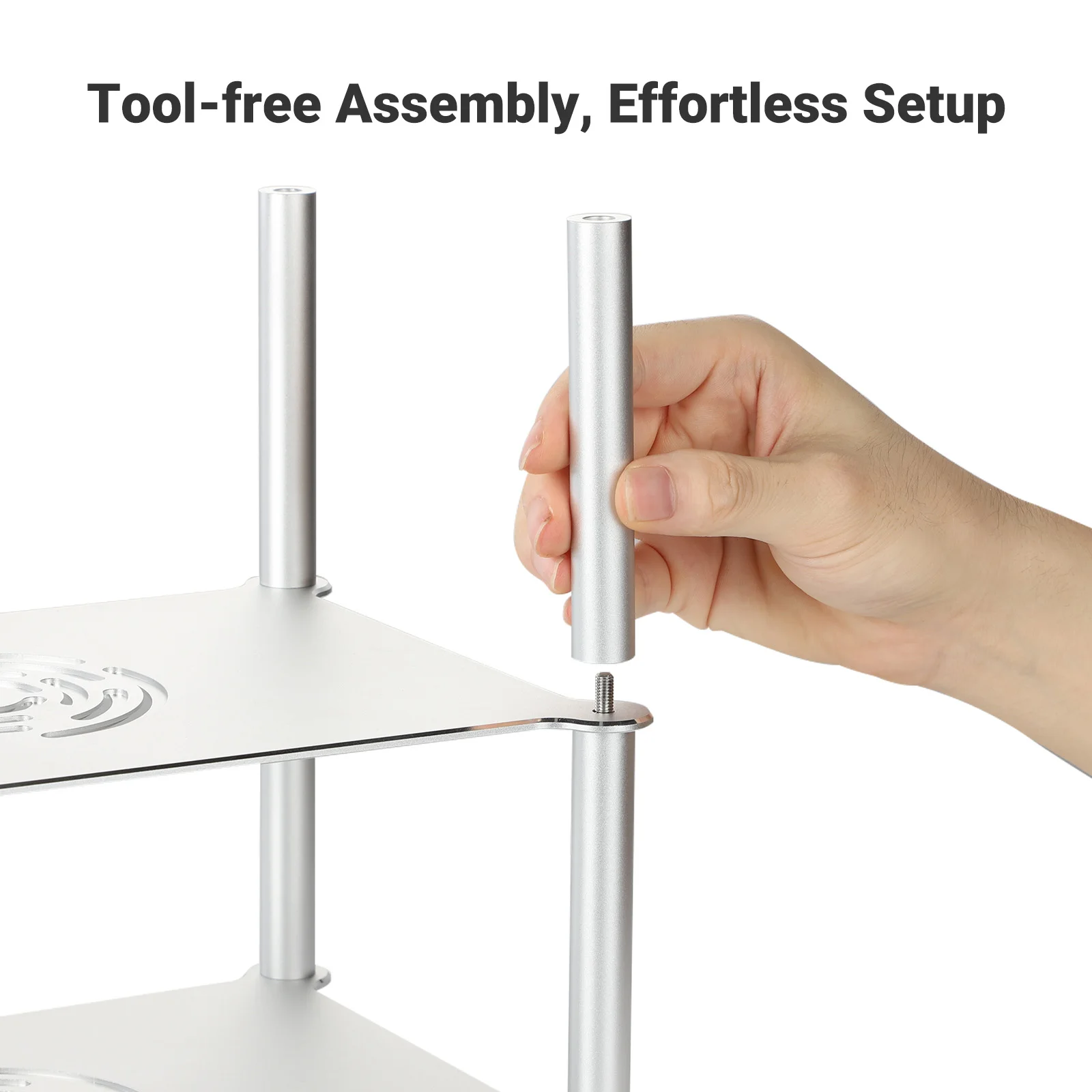 AIYIMA Espositore HiFi per rack per amplificatore in metallo per amplificatore da tavolo Preamplificatore DAC Staffa di supporto per montaggio su rack per sistema audio domestico