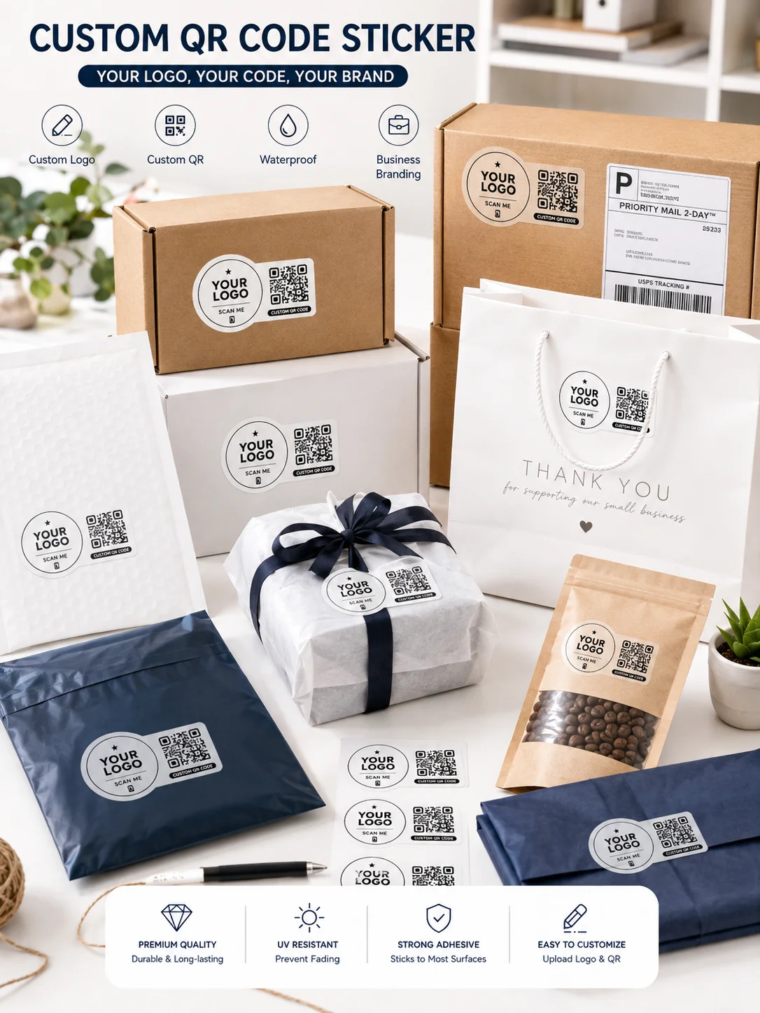 Maßgeschneiderte QR-Code-Aufkl – Sticker Label Roll Bewertung und Preis