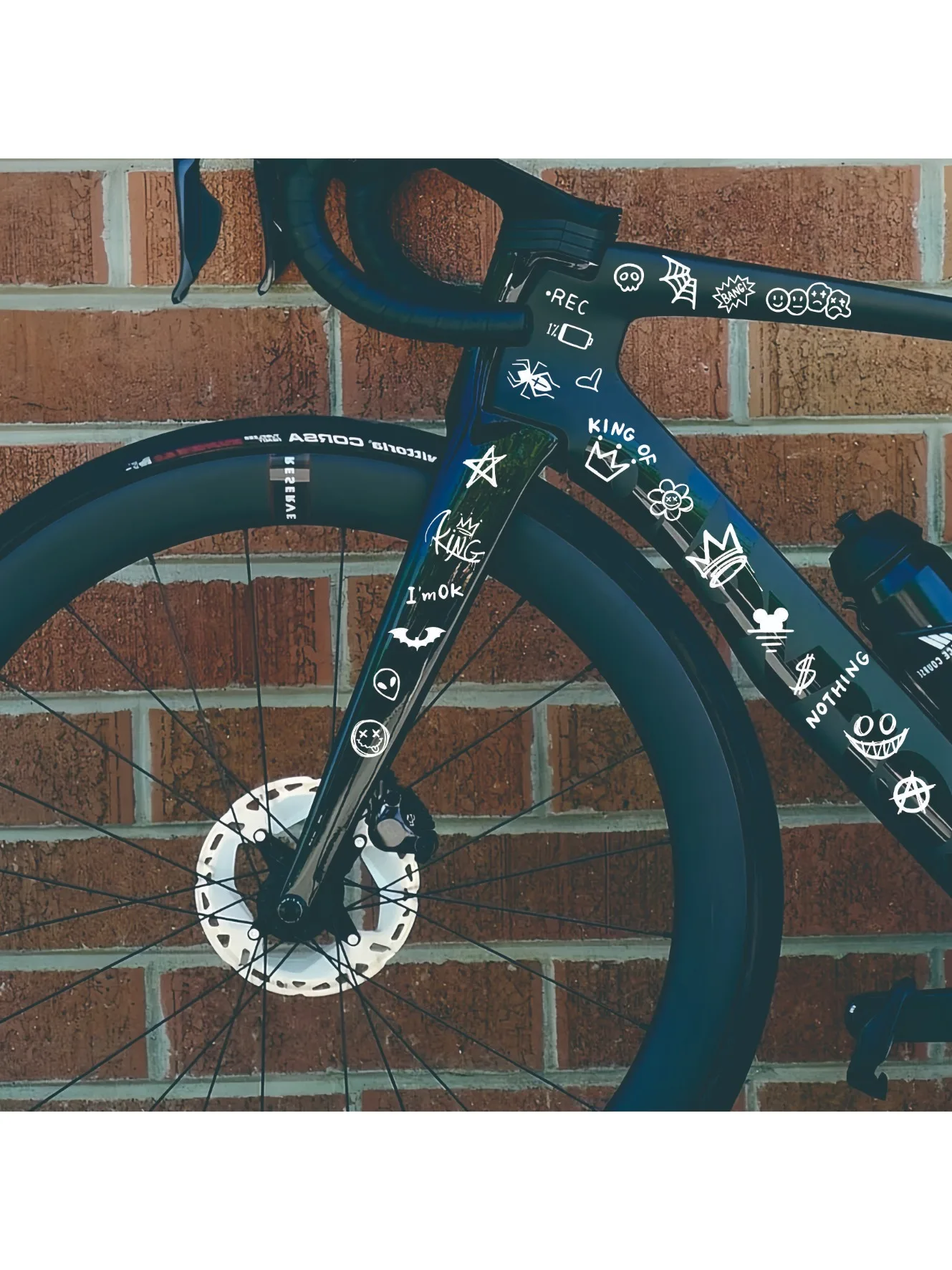 AliExpress NONE Graffiti Bicycle Sticker for Bicycle Frame Top Tube Cartoon DIY Reflective Waterproof Cycling Sticker Road Bikes Frame Stickers