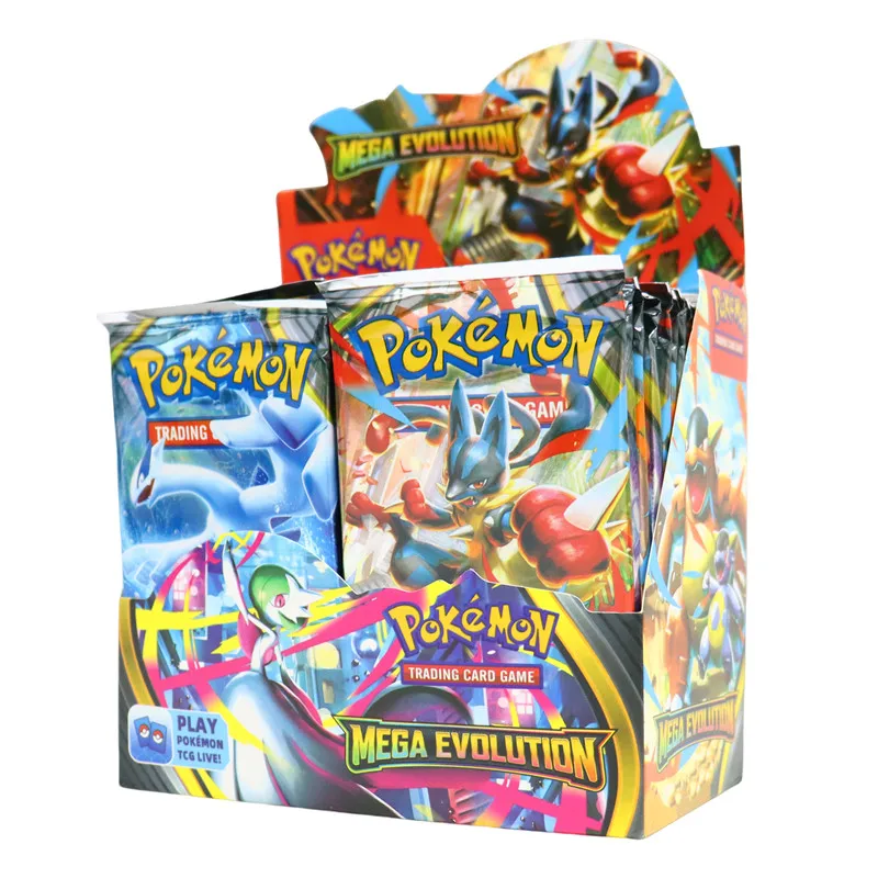 360Pcs English Pokémon TCG: Mega Evolution Booster Box Pokemon trade card 36 Pack Box Powerful Mega Evolution Random Box