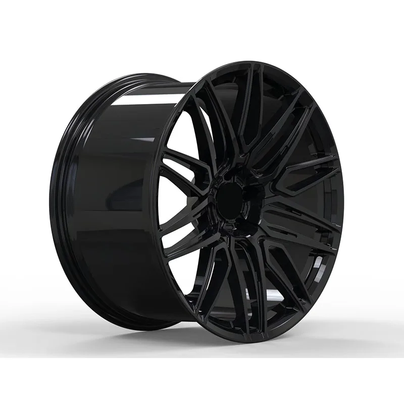 Custom 20-21 Inch Gloss Black Forged Racing Car Wheels 6061T6 Alloy Rims In Racing Style