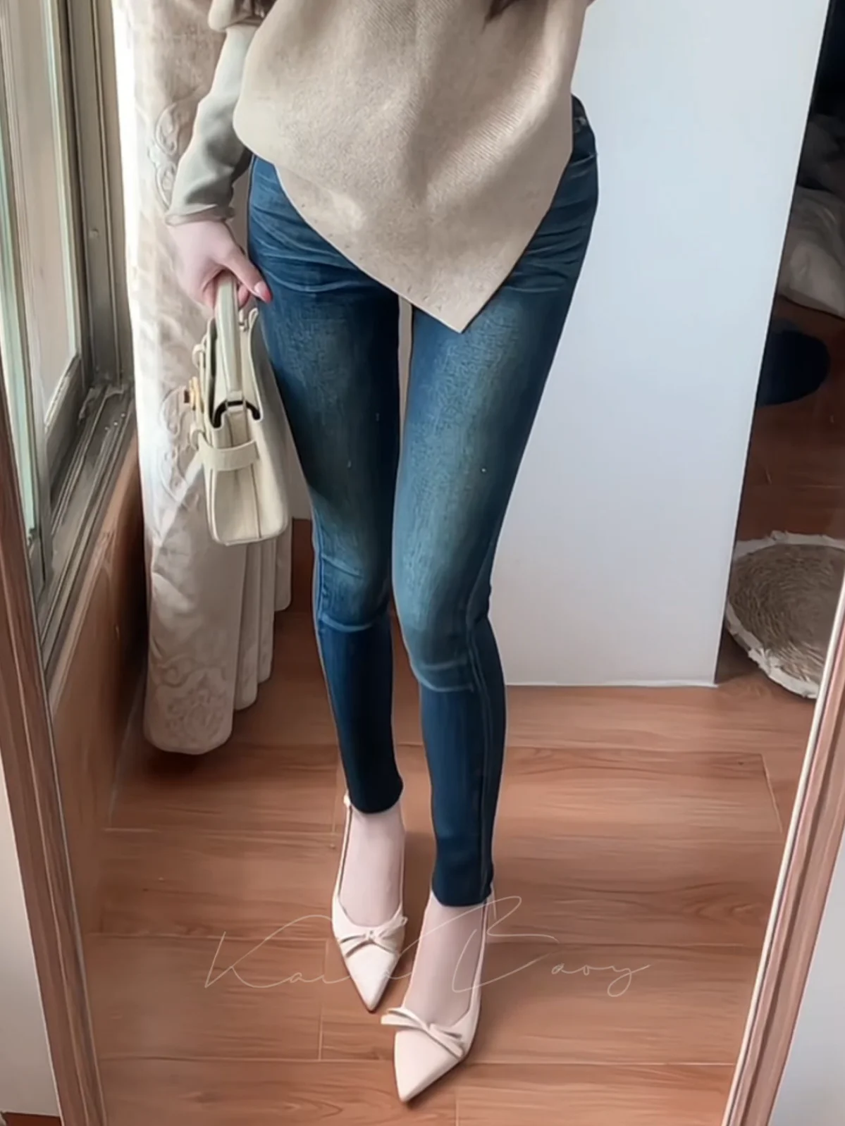 

Retro Sle Slim Fit High Waist Cotton Stretch Denim Skinny Jeans Women's Autumn Winter Faion Butto Enhancing Nine Points