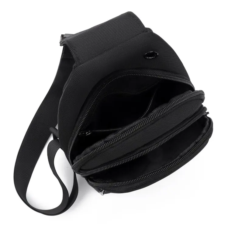 Borsa a tracolla da uomo nuova Borsa a tracolla impermeabile in tessuto di bue Sport Casual Piccola Bapa Borsa a petto Materiale in nylon Chiusura con cerniera Per il tempo libero...