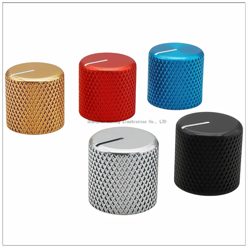 18×18mm All-Aluminum Knurled Knob, Potentiometer Adjustment Rotating Cap, Volume/Audio Electronic Instrument Equipment Knob Cap