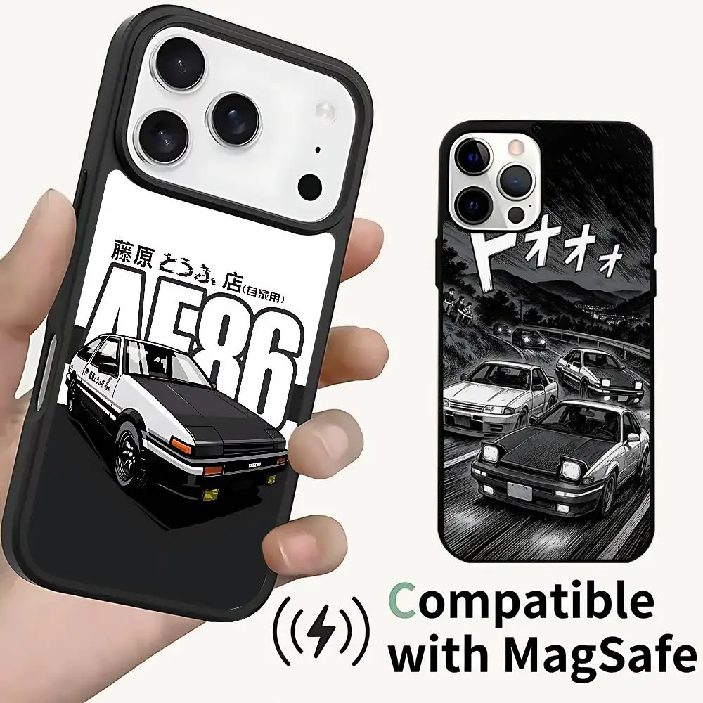 

Anime I-Initial D AE86 Phone Case For iPhone 17,16,15,14,13,12,11,Pro,Max,Plus,Mini,SE4,E Magnetic Magsafe Wireless Charging
