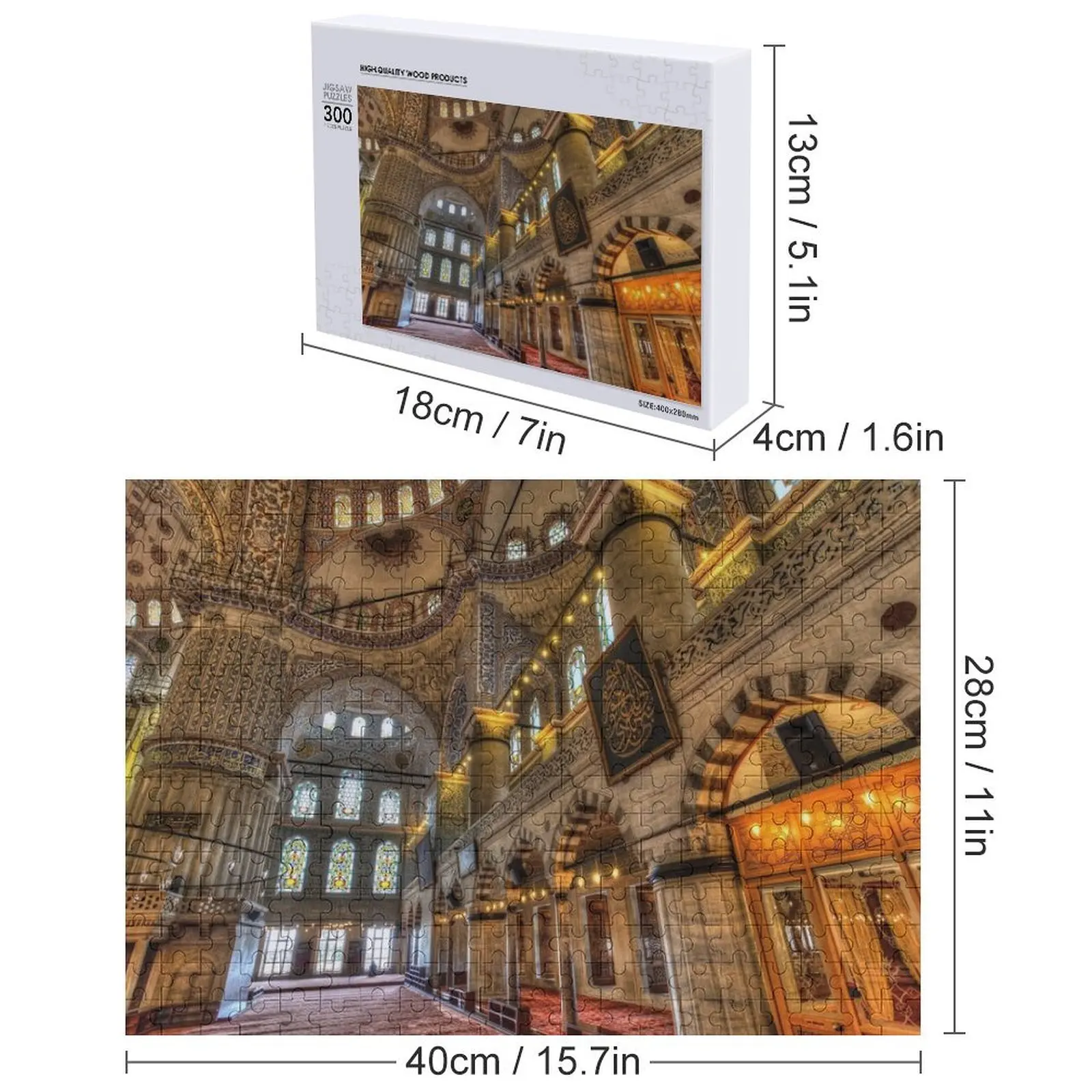 Rompecabezas de mezquita azul de Estambul, rompecabezas personalizado con nombre de madera para adultos, pinturas de decoración de madera, rompecabezas personalizado para niños