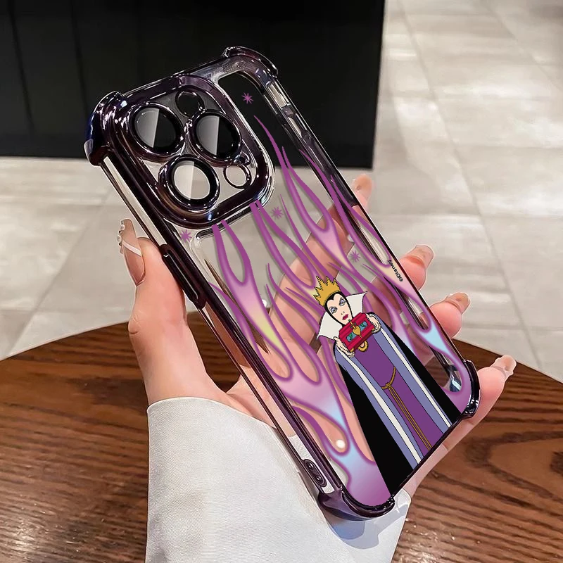 Cute Evils Queens Ursula Phone Case For iPhone 16 15 14 13 12 11 Pro Max X XR XSMax 7 8 Plus Shockproof Clear Armor Cover