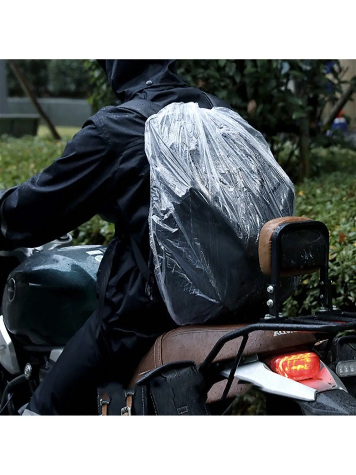 

10pcs Disposable Backpack Rain Cover Outdoor Climbing Bag Transparent Waterproof Cover