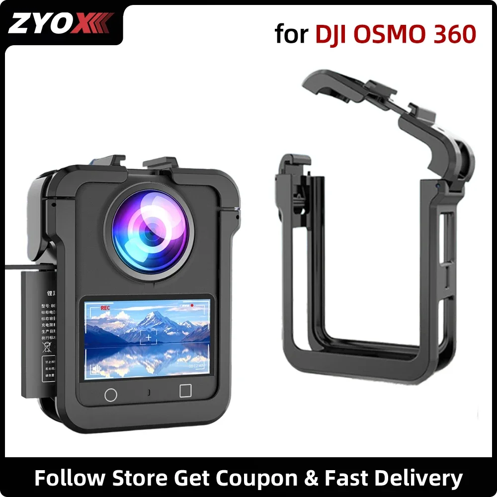

Plastic Protective Cage for DJI Osmo 360 Quick Release Frame Case Lightweight Housing with Cold Shoe Mount Camera Accessories
