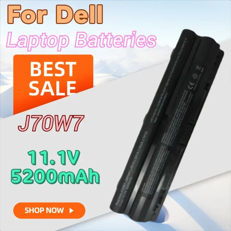 

New 11.1V 5200mAh High Quality J70W7 Laptop Battery for Dell XPS L401x L501x L502x L701x L702x L721x JWPHF R795X WHXY3 R4CN5