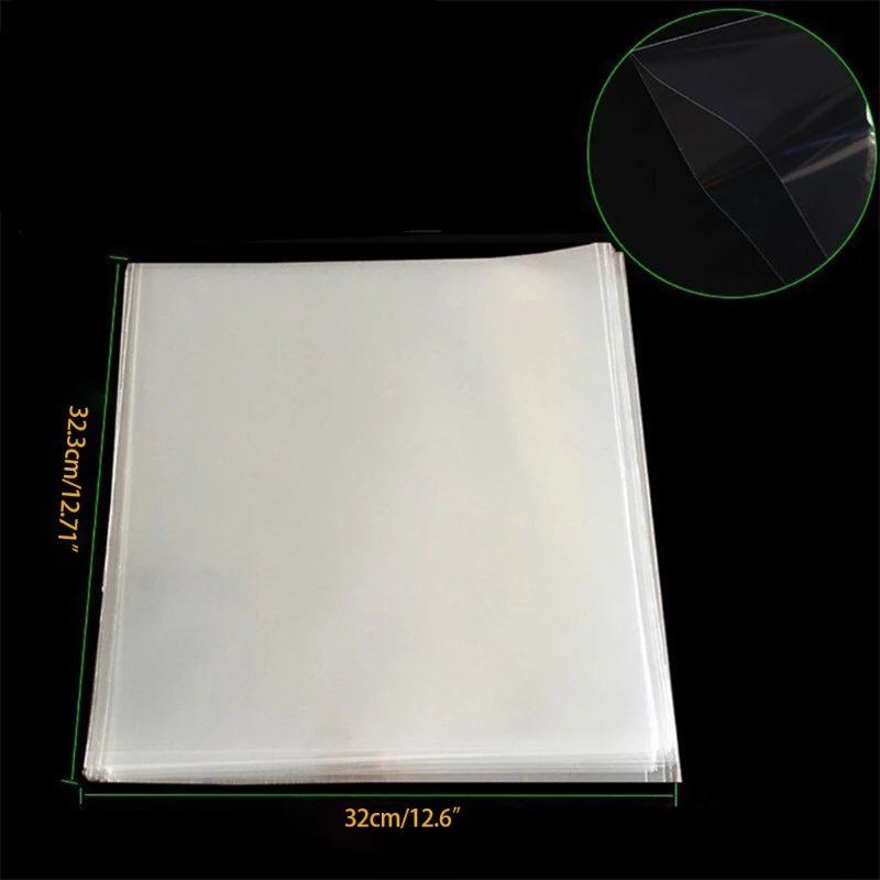 50Pcs Packs Plastic Bags 12 Inch Duatproof Envelopes Blu-ray DVD Disc Covers Protective Sleeves Storage