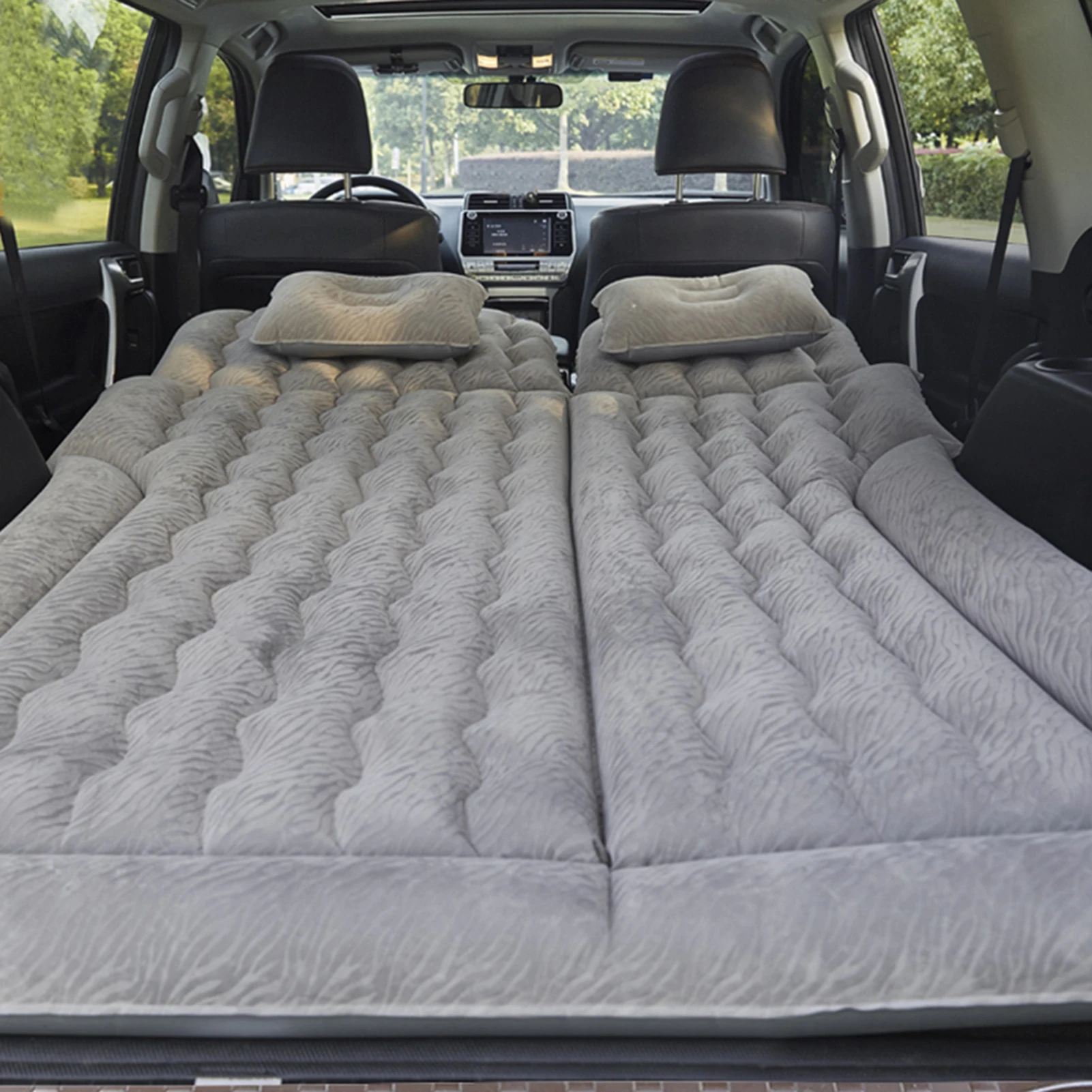 Colchão de viagem inflável multifunções, PVC reunindo dormir resto, almofada macia para carro, SUV, casa, piquenique, camping, 2 em 1