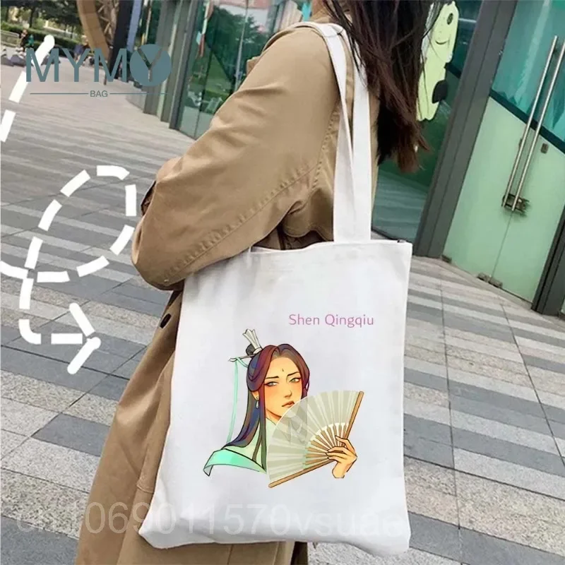 Anime Heaven Official’s Blessing Graphic Girls Shoulder Bags Large Capacity Canvas School Bag Women Shopping Handbag Casual Tote