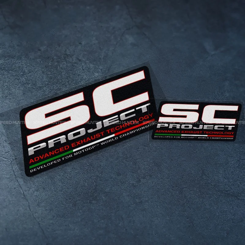 Waterproof decorative reflective sticker For SC PROJECT exhaust sticker Titanium alloy GP pipe sticker Motorcycle sticker image 2