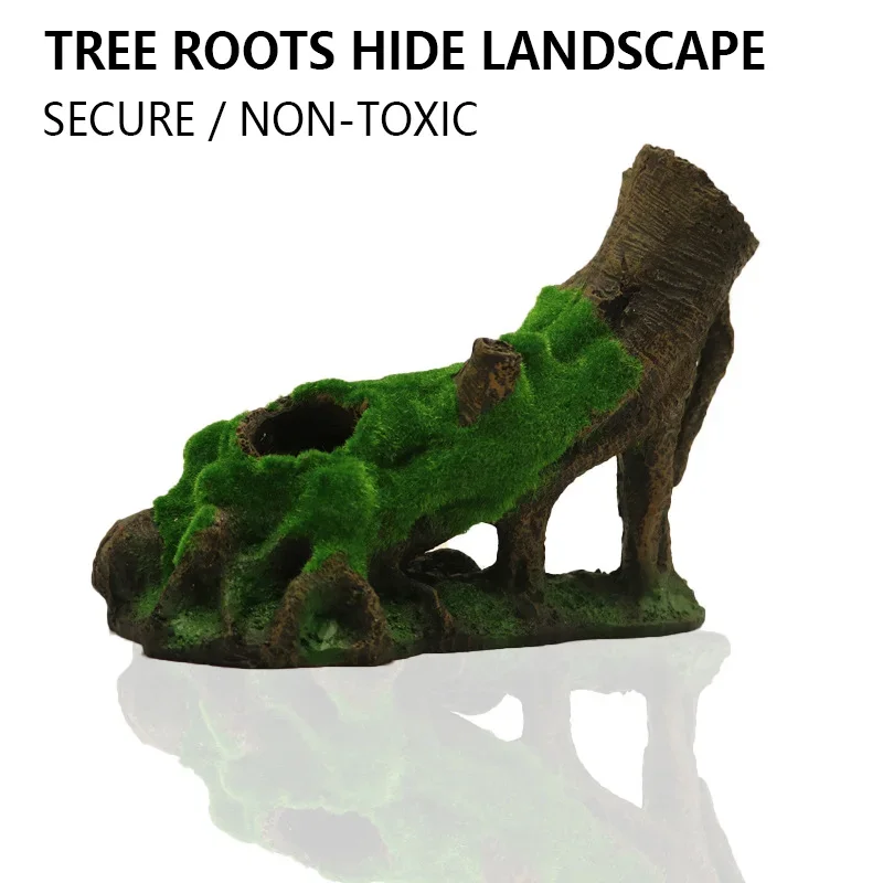 

Reptile Lizard Tortoise Gecko Hide Cave Terrarium Decoration Shelter Resin Simulation Bark Caves Hide Rest Cave Treen Toy