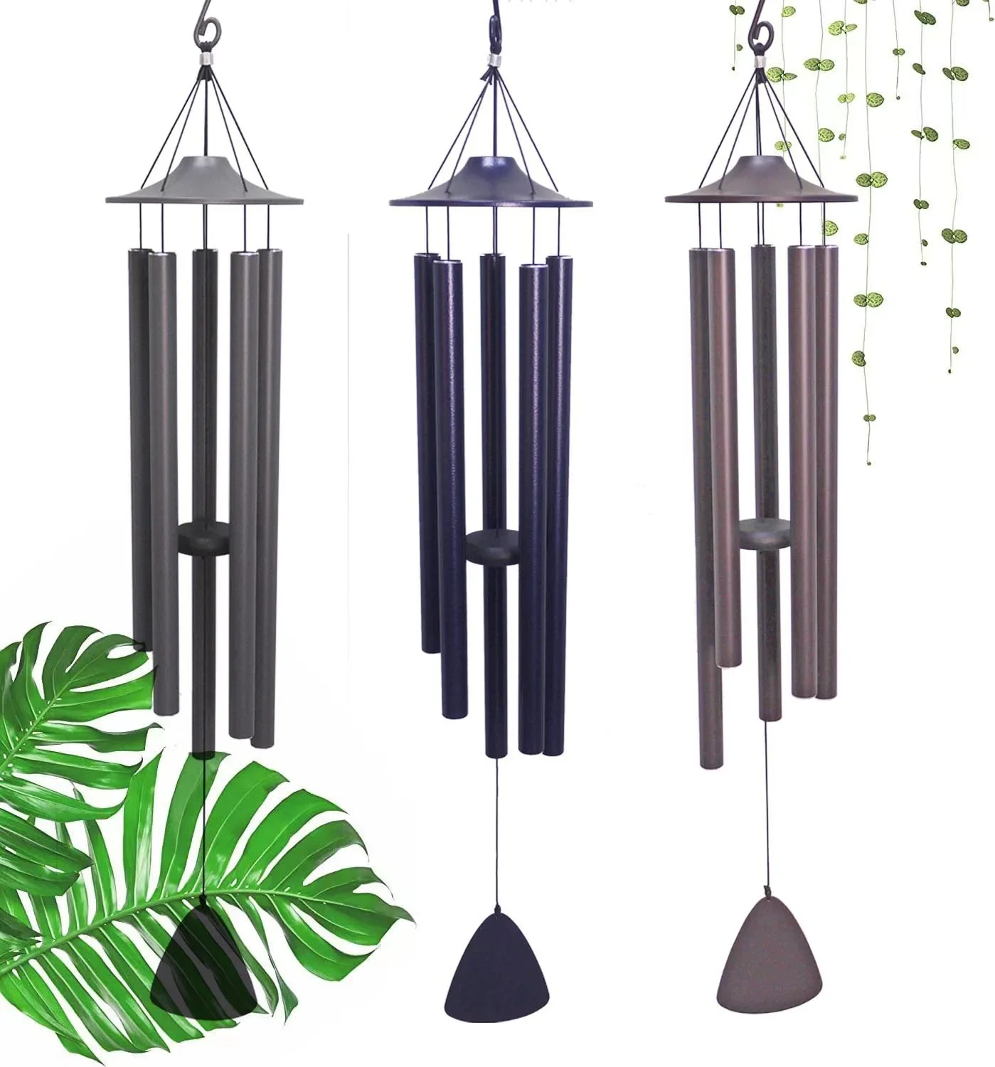 45 Inch Deep Tone Windchime Home Decorative Balcony Hanging Ornament Garden Wind Chimes Bells Adjustable Tone Wind Chime Pendant