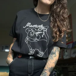 Cute Meowdy Cowboy Cat Funny Meme T-Shirts Western Howdy Shirt Summer Women Casual Graphic Tees Cotton Fashion Aesthetic Tops