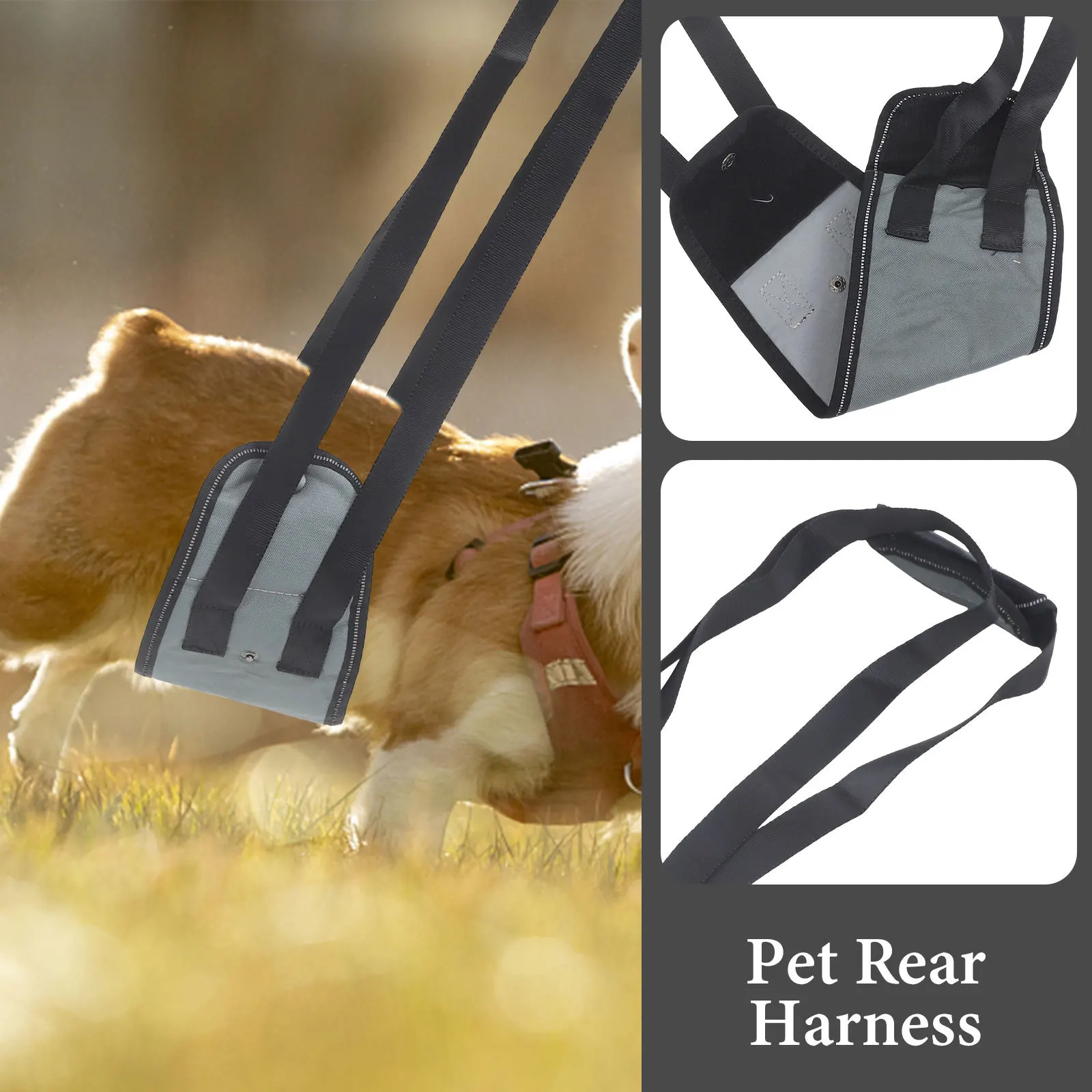 

Dog Support Rear Adjustable Harness Lifting Sling for Stairs Vehicle Walk Outdoor Pet Rear Lifting Harness Dog Traction Rope