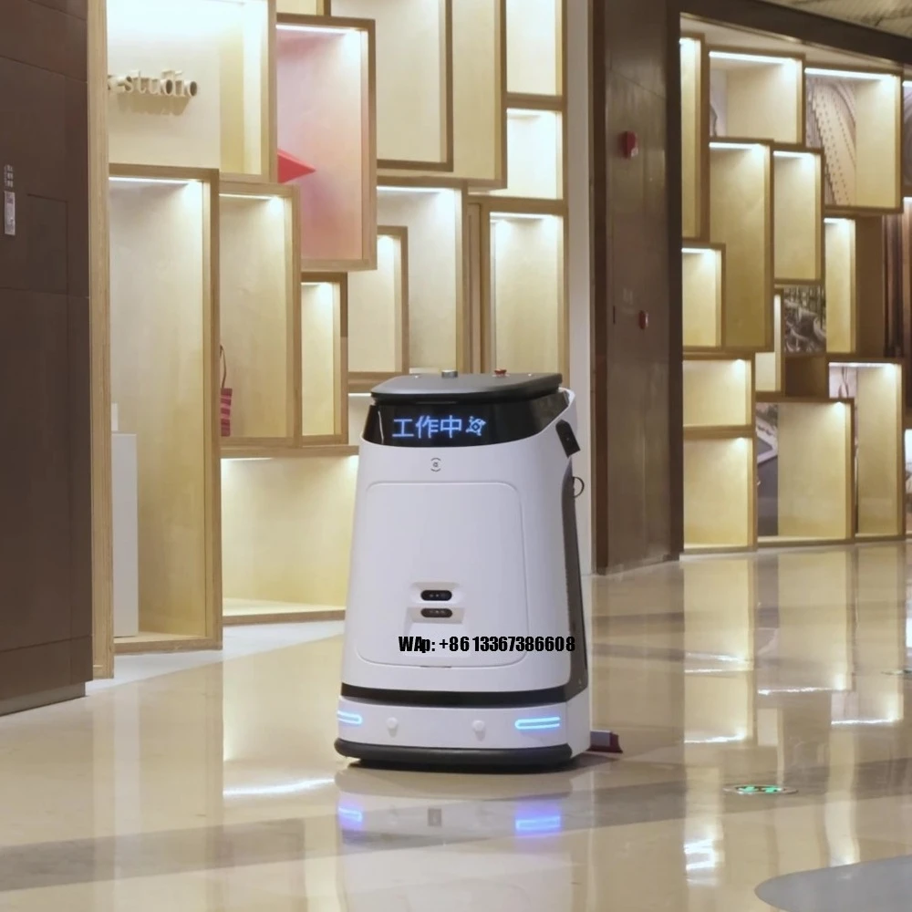 

Commercial Electric Floor Scrubber Machine for Shopping Centers Malls New Auto Charging Draining Elevator Riding Features