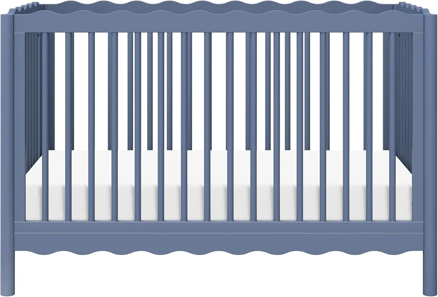 Swell 4-In-1 Convertible Crib With Toddler Bed Conversion Kit In Cove Blue, Greenguard Gold Certified