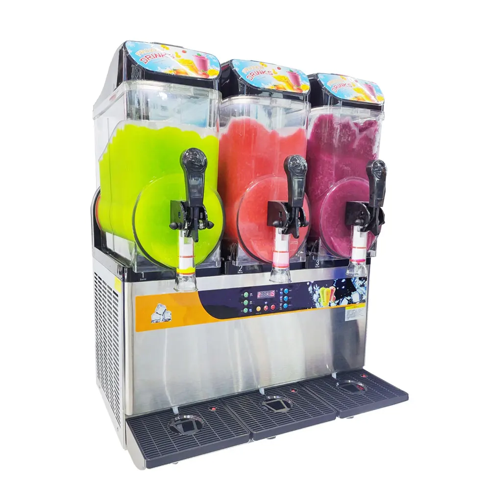 

3*12L 3 Bowl Frozen Cold Drink Margarita Slushy Machine For Sale
