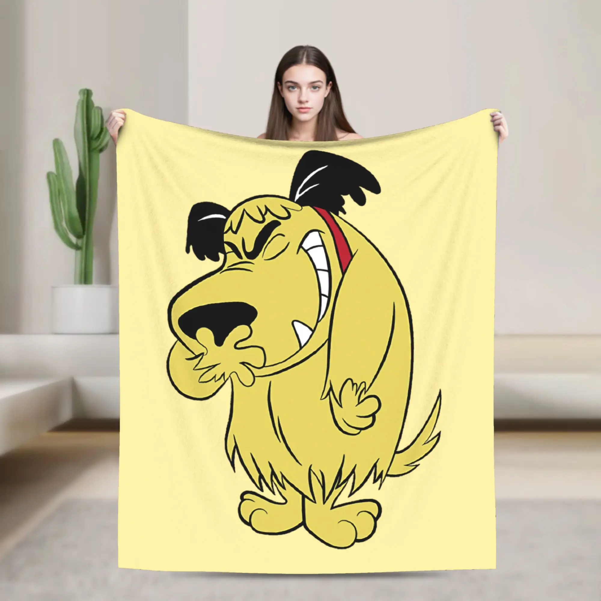 Laughing Muttley Wacky Races Blanket Flannel Printed  Portable Lightweight Throw Blanket for Sofa Travel Bedspread