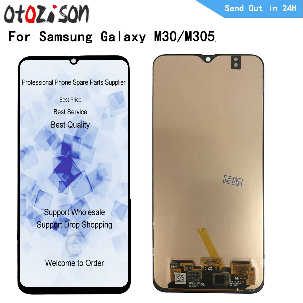 

M305 LCD For Samsung Galaxy M30 SM-M305F M305FN M305G M305M LCD display Screen Touch panel Digitizer with frame Assembly