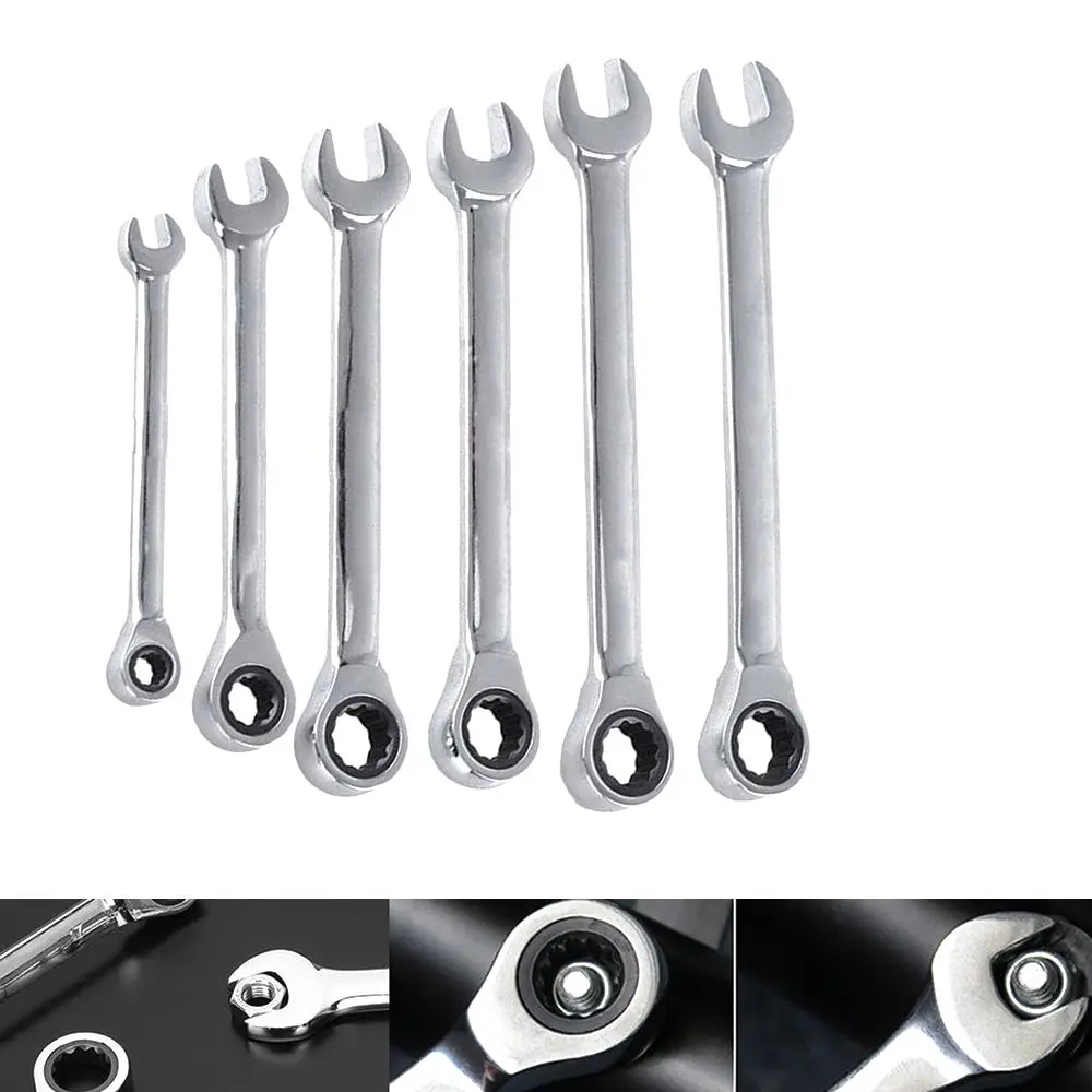 6mm-13mm Reversible Ratchet Wrench Ratcheting Socket Spanner Nut Tool