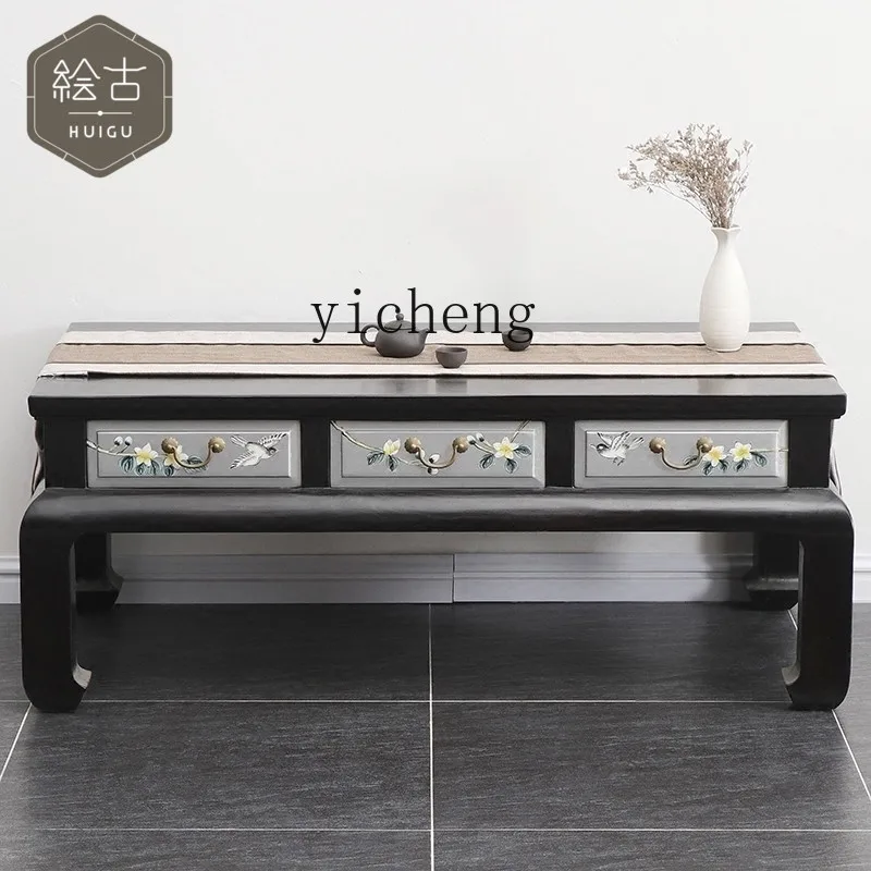 sa-10 Solid Wood Coffee Table Living Room Office Coffee Table with Storage Drawer Full Mortise and Tenon Furniture