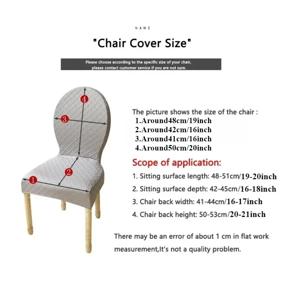 1PC Elastic Cover Adjustable Universal Size Dining Chair Cover for Restaurant Banquet Office Home Decor Funda Ovalada Para Silla